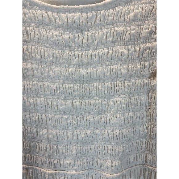 Anthropologie Peregrine MIDI Dress White Size S smocked flutter sleeve - Picture 7 of 16